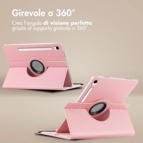 imoshion Cover Girevole a 360° Samsung Galaxy Tab S9 11.0 pollici / S10 Lite / S10 FE / S9 FE 10.9 pollici - Rosa
