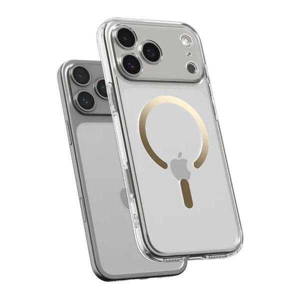 Spigen Cover Posteriore Ultra Ibrida con MagSafe Apple iPhone 17 Pro - Clear Gold