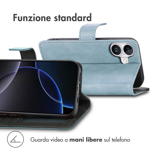 imoshion Cover a libro di Lusso Apple iPhone 17 - Azzurro