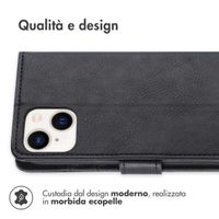 imoshion Cover a libro di Lusso Apple iPhone 15 - Nero