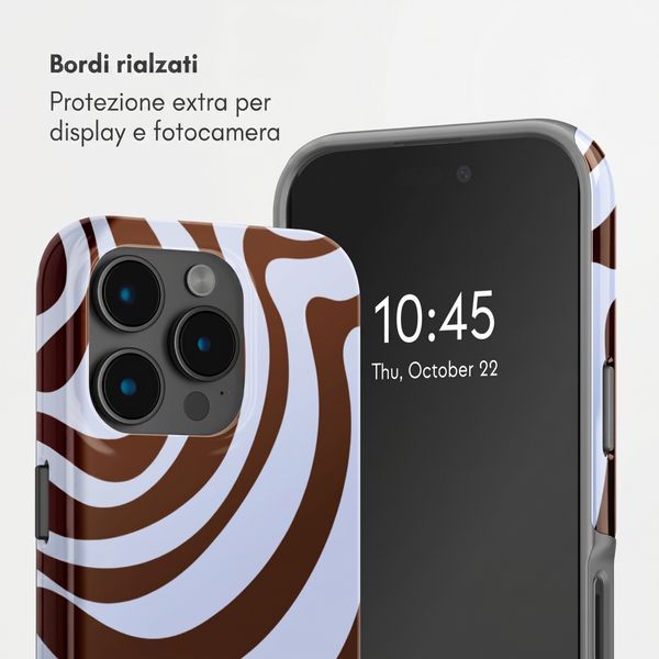 Selencia Cover Posteriore Vivid Apple iPhone 15 Pro - Dream Swirl Chocolate