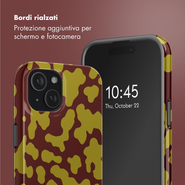 Selencia Cover posteriore Vivid con MagSafe Apple iPhone 15 - Moo'd Olive Dust