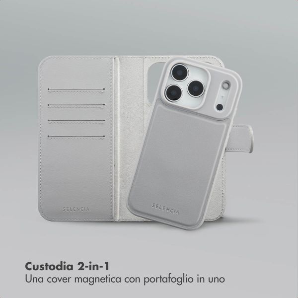 Selencia Libreria rimovibile Olyn con MagSafe Apple iPhone 17 Pro - Grigio