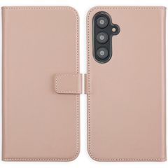 Selencia Cover a libro in vera pelle Samsung Galaxy S24 FE - Dusty Pink