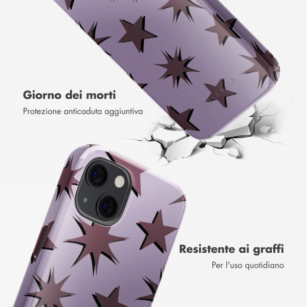 Selencia Cover posteriore Vivid con MagSafe Apple iPhone 13 - Stars Plum Lilac