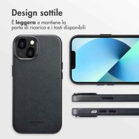 Accezz Cover in Pelle con MagSafe Apple iPhone 13 - Onyx Black