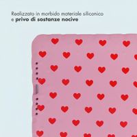 imoshion Cover Posteriore Kidsproof Design con maniglia Apple iPad 9 (2021) 10.2 pollici / iPad 8 (2020) 10.2 pollici / iPad 7 (2019) 10.2 pollici - Cuori rossi