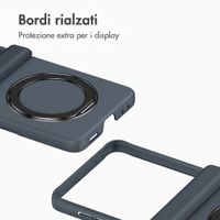 Accezz Color Backcover con MagSafe e supporto ad anello Samsung Galaxy Z Flip 8 - Blu scuro