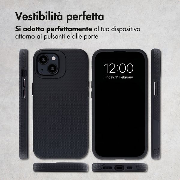 Accezz Cover Posteriore Resistente con MagSafe Apple iPhone 13 - Nero