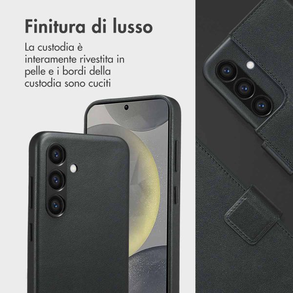 Accezz Cover in pelle 2 in 1 con MagSafe Samsung Galaxy S24 - Onyx Black
