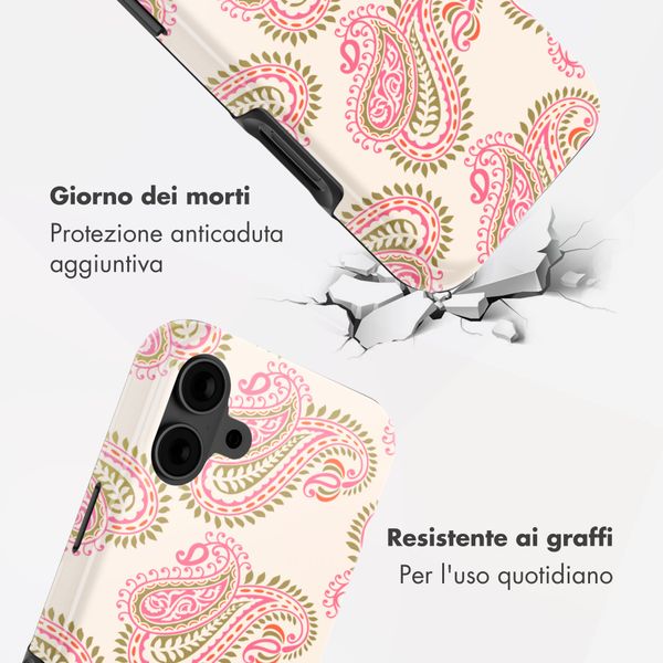 Selencia Cover posteriore Vivid con MagSafe Apple iPhone 16 - Paisley Blush