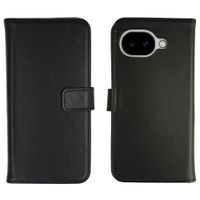 Selencia Cover a libro in vera pelle Google Pixel 10a - Nero