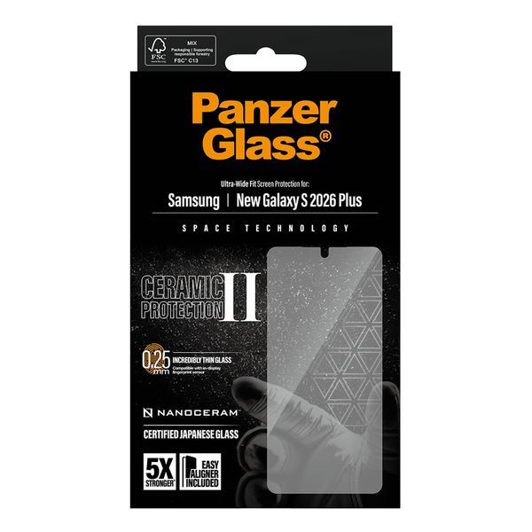 PanzerGlass Vetro temperato in ceramica con applicatore Samsung Galaxy S26 Plus