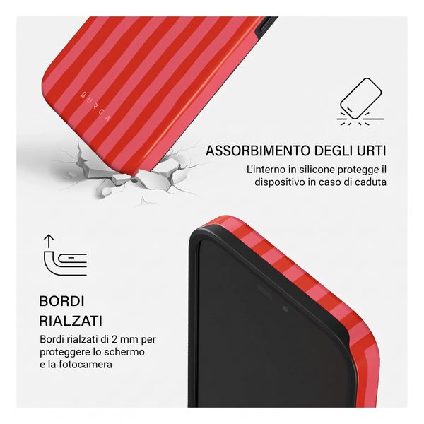 Burga Cover Posteriore Resistente con MagSafe Apple iPhone 18 Pro - Pomegranate