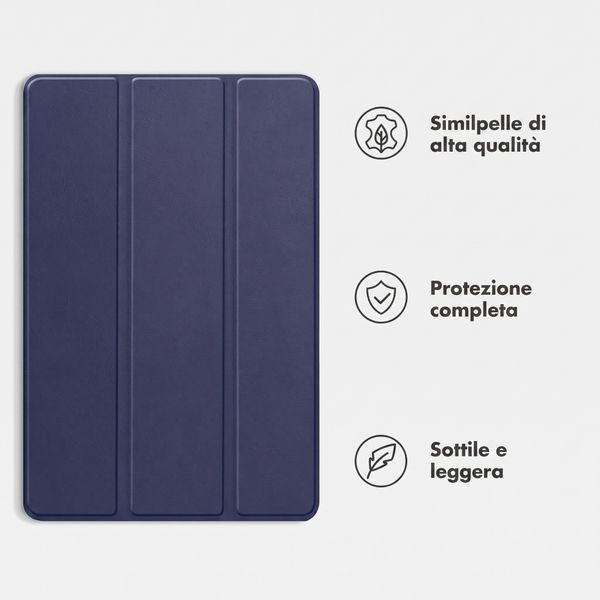 imoshion Cover a libro Trifold Apple iPad 11 (2025) 11 pollici A16 / iPad 10 (2022) 10.9 pollici - Blu
