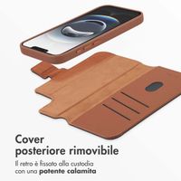 Accezz Cover in pelle 2 in 1 con MagSafe Apple iPhone 17e / 16e - Sienna Brown