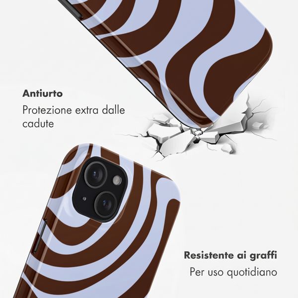 Selencia Cover posteriore Vivid con MagSafe Apple iPhone 15 - Dream Swirl Chocolate