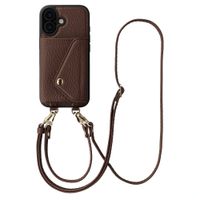 Selencia Cover per telefono Sera con cordino e portacarte a busta Apple iPhone 17 - Chocolate Brown