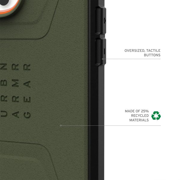 UAG Cover Posteriore Civilian con MagSafe Apple iPhone 16 Pro Max - Olive Drab