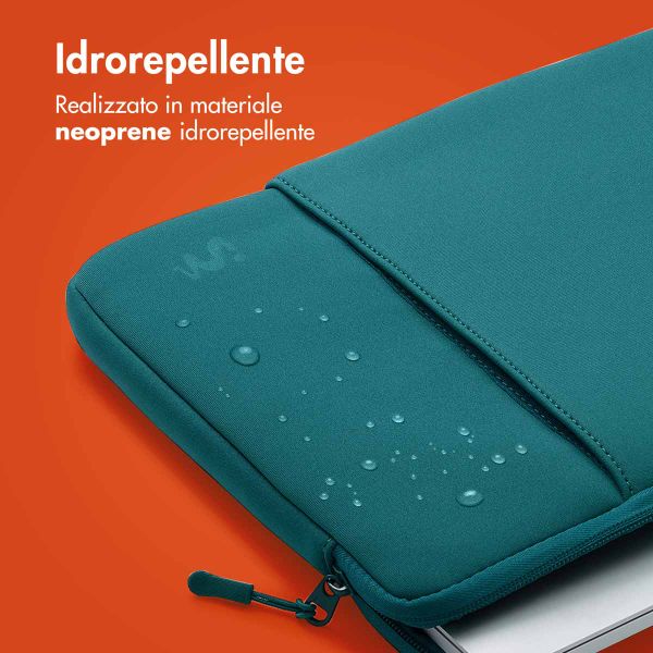 imoshion Cover per laptop 15-16 pollici - Laptopsleeve con tasca - Petrol Green