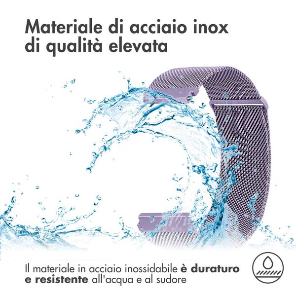 imoshion Cinturino milanese magnetico  - Attacco universale 20 mm - Taglia M - Viola