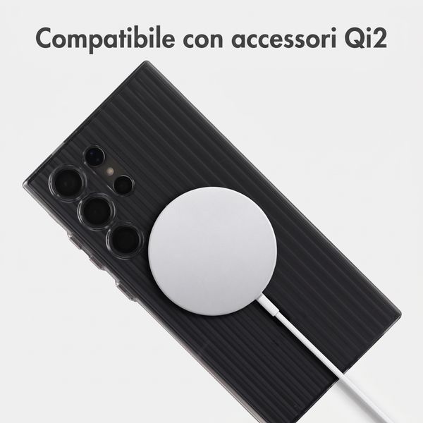 Accezz Cover Lite con MagSafe | Fluted | Samsung Galaxy S24 Ultra - Nero