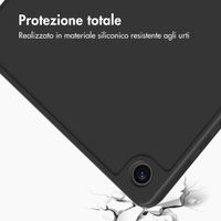 Accezz Cover a libro in silicone Smart Samsung Galaxy Tab A9 Plus - Nero