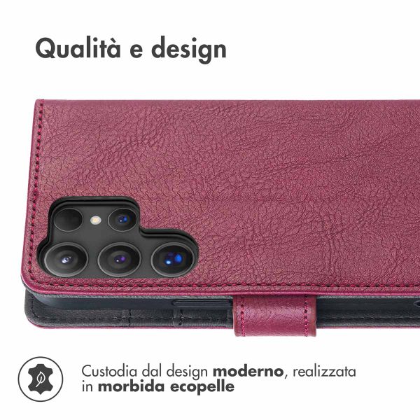 imoshion Cover a libro di Lusso Samsung Galaxy S24 Ultra - Bordeaux