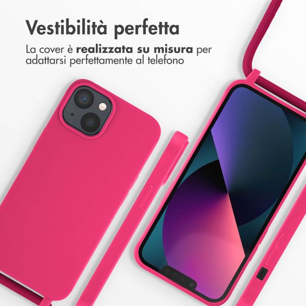 imoshion Cover in Silicone con Cordino Apple iPhone 14 - Fluor Roze