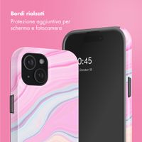 Selencia Cover posteriore Vivid con MagSafe Apple iPhone 15 - Pastel Lipstick Marble