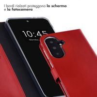Selencia Cover a libro in vera pelle Samsung Galaxy A37 (5G) - Rosso