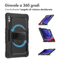 Accezz Cover Posteriore Resistente con tracolla Samsung Galaxy Tab S10 Ultra / Tab S9 Ultra - Nero