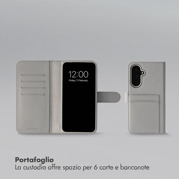 Selencia Libreria rimovibile Olyn con MagSafe Samsung Galaxy A37 (5G) - Grigio