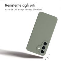 Accezz Cover in silicone liquido con MagSafe Samsung Galaxy S26 FE - Cooper Green