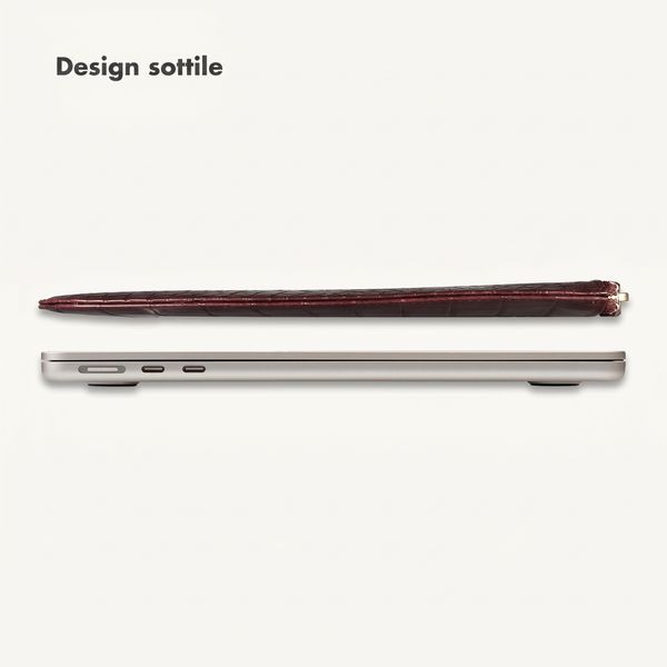 Selencia Cover per laptop Croco 15-16 pollici - Burgundy