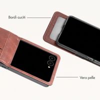 imoshion Cover a libro di Lusso Samsung Galaxy Z Flip 8 - Marrone scuro