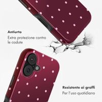 Selencia Cover posteriore Vivid con MagSafe Apple iPhone 17 - Happy Dots Burgundy