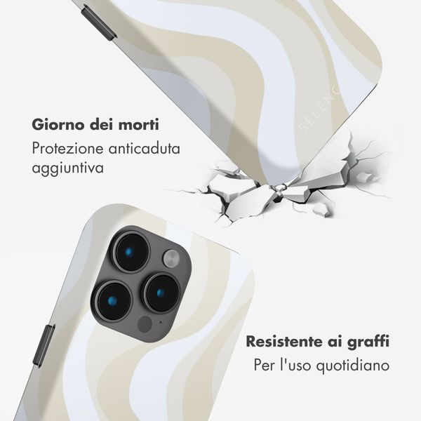 Selencia Cover posteriore Vivid con MagSafe Apple iPhone 15 Pro - Desert Waves Beige