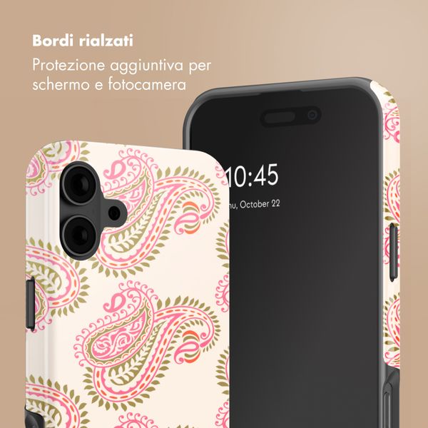 Selencia Cover posteriore Vivid con MagSafe Apple iPhone 16 - Paisley Blush