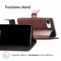 imoshion Cover a libro di Lusso Apple iPhone 17e / 16e - Marrone scuro