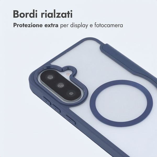 imoshion Bookcase trasparente con MagSafe Samsung Galaxy A37 (5G) - Blu