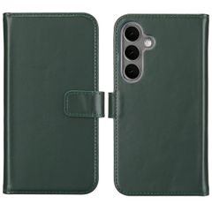Selencia Cover a libro in vera pelle Samsung Galaxy S25 - Verde
