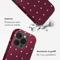 Selencia Cover Posteriore Vivid Apple iPhone 14 Pro - Happy Dots Burgundy