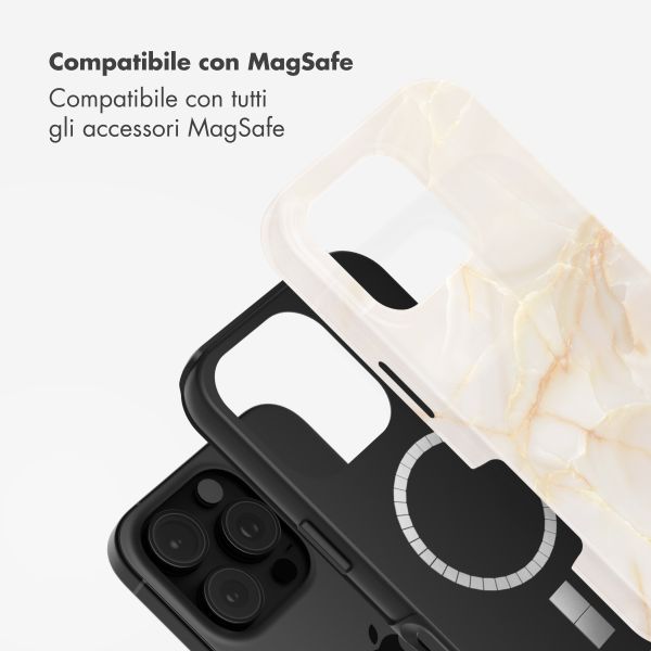 Selencia Cover posteriore Vivid con MagSafe Apple iPhone 16 Pro - Golden Beige Marble