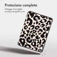 imoshion Cover Trifold Design Apple iPad 11 (2025) 11 pollici A16 / iPad 10 (2022) 10.9 pollici - Leopard