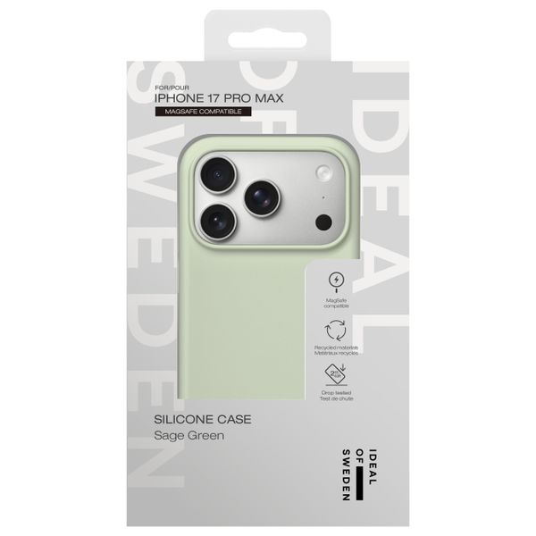 iDeal of Sweden Cover in silicone con MagSafe Apple iPhone 17 Pro Max - Sage Green