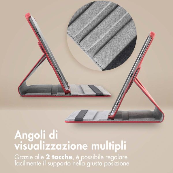 imoshion Cover Girevole a 360° Samsung Galaxy Tab A9 Plus - Rosso scuro