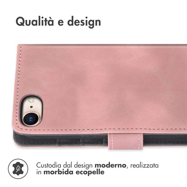 imoshion Cover a libro con Cordino Apple iPhone SE (2022 / 2020) / 8 / 7 - Rosa