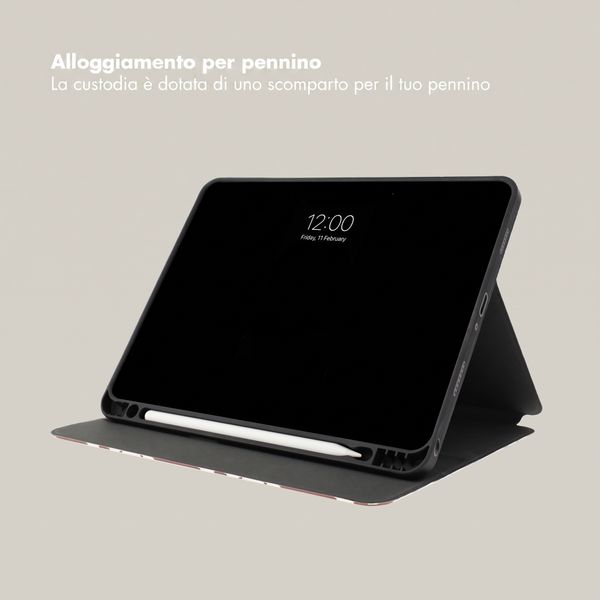 Selencia Cover per tablet Vivid Samsung Galaxy Tab A11 Plus / A9 Plus - Choco Flower Pop