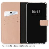 Selencia Cover a libro in vera pelle Samsung Galaxy A37 (5G) - Rosa chiaro